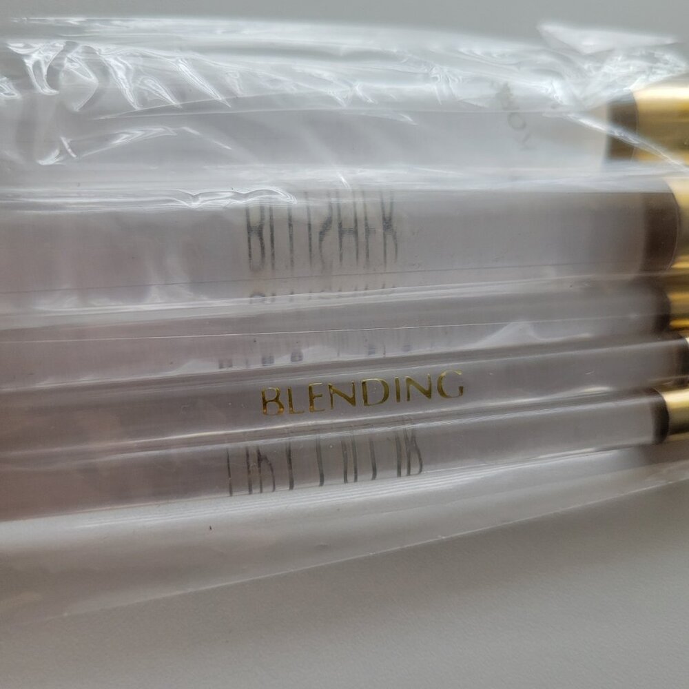 Vintage Mary Kay 5 Piece Clear Makeup Brush Set Travel Pouch SEALED - Picture 4 of 8